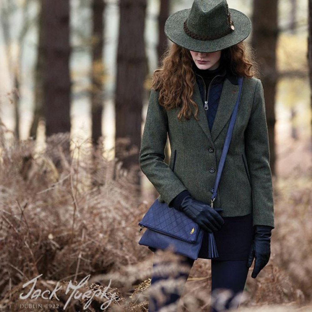 Jack Murphy Tweed Jacket Blazer with Elbow Patches